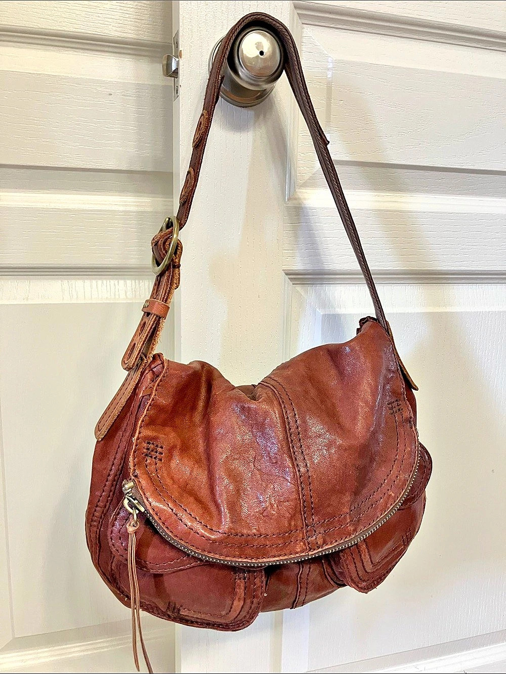 LUCKY BRAND Stash Brown Leather Bag
